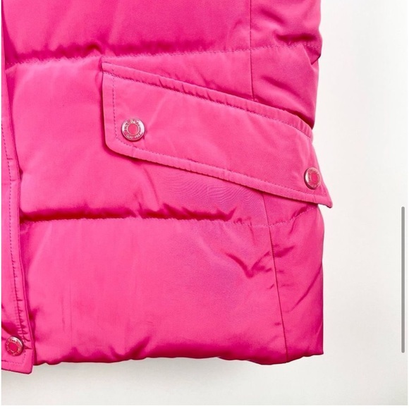 Talbots Pink Puffer Down Vest - Picture 4 of 11
